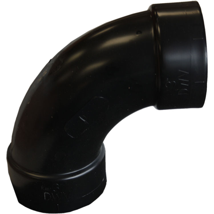 Commodity 3 Inch ABS Long Sweep 90 Degree Elbow, ABS Construction
