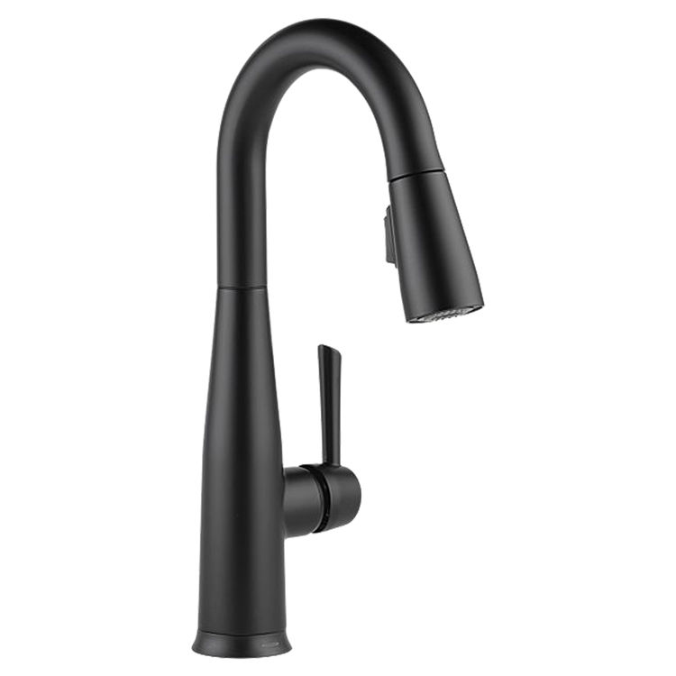Delta 9913T-BL-DST Delta 9913T-BL-DST Matte Black Single Handle Pulldown Bar Faucet