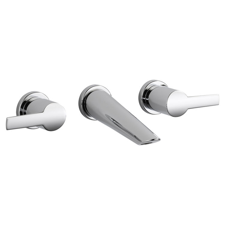 Delta T3561LF-WL Delta T3561LF-WL Chrome Two Handle Wall Mount Lavatory Faucet