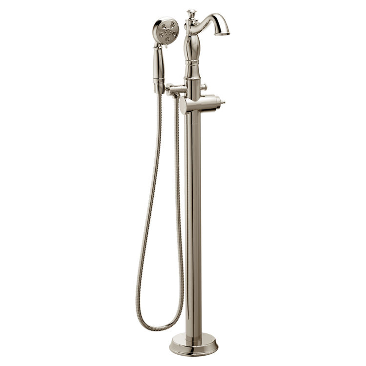 Delta T4797-PNFL-LHP Delta T4797-PNFL-LHP Polished Nickel Floor Mount Tub Filler