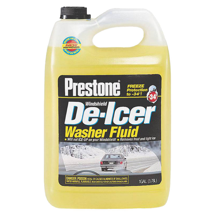 Prestone De Icer As 250 Windshield Washer Fluid 1 Gal Plastic Bottle Yellow Liquid