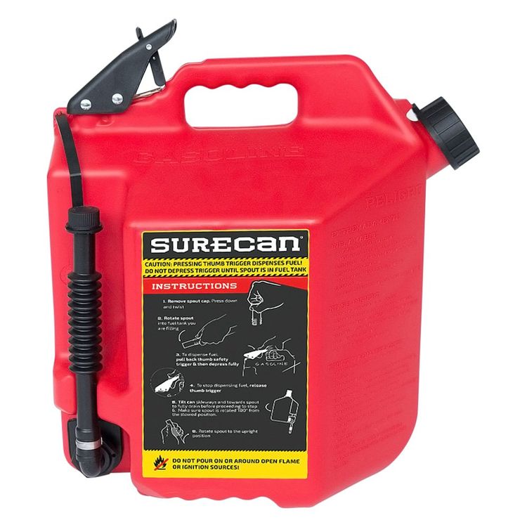 SureCan SUR50G1 SureCan 5 Gallon Red Gas Can for Gasoline - SUR50G1