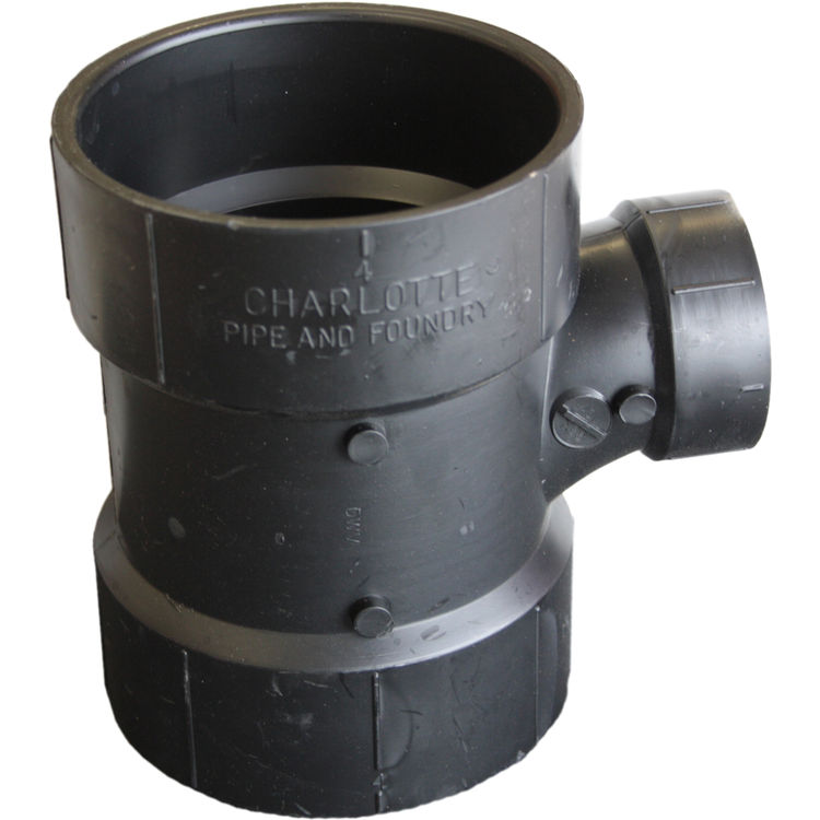 Commodity 4 x 4 x 2 Inch ABS Sanitary Tee, ABS Construction