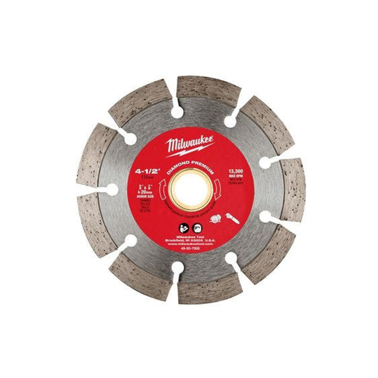 Milwaukee 49-93-7005 Milwaukee 49-93-7005 Diamond Premium Segmented Blade, 4–1/2