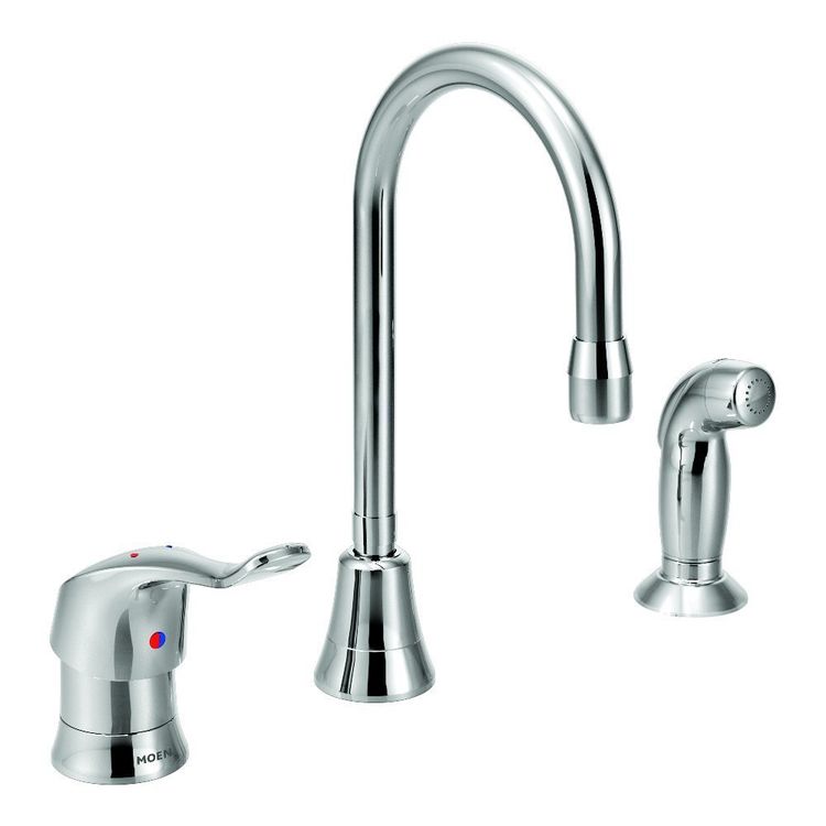 Moen 8138 M Dura Chrome Single Handle Kitchen Faucet With