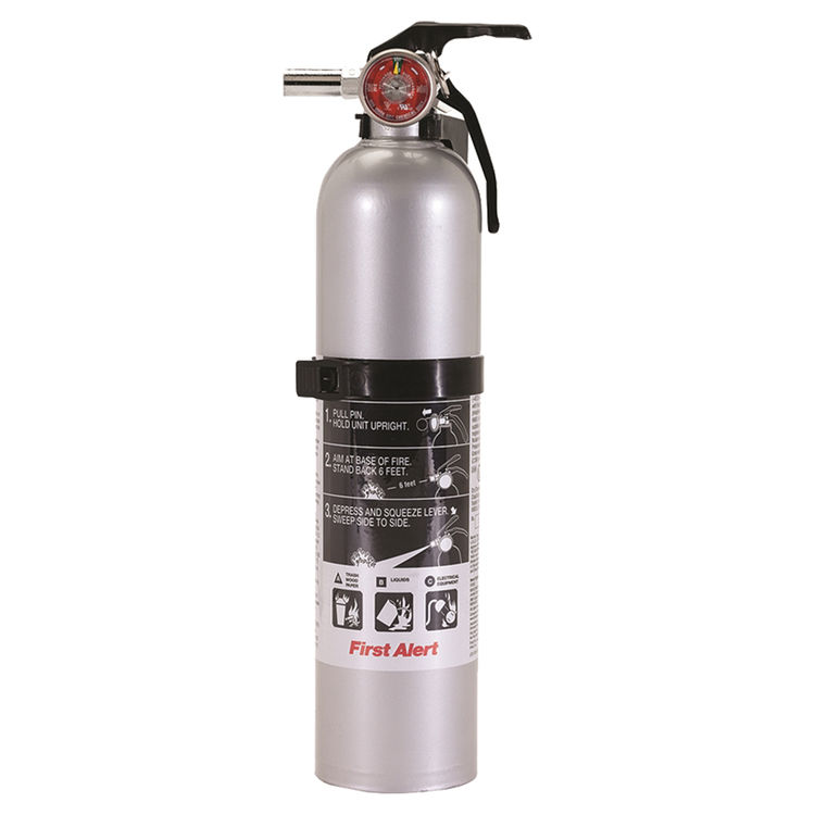 First Alert DHOME1 Rechargeable Fire Extinguisher 2.4 LB Gray for sale online 