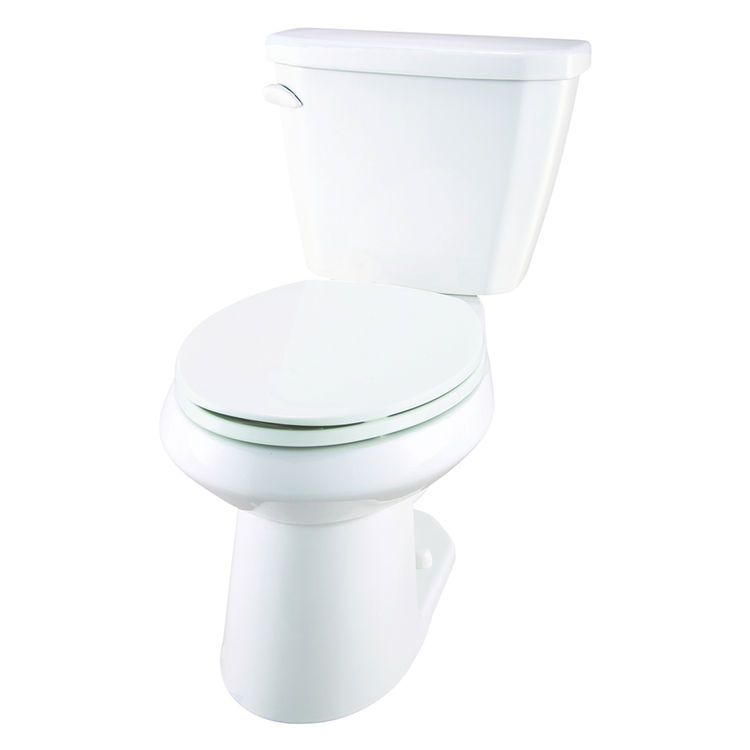 Gerber VP21512 Viper TwoPiece Elongated Toilet, 1.6 gpf, 12" Rough