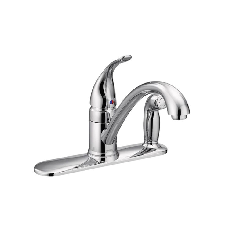 Moen 7083 Chrome Torrance One Handle Kitchen Faucet With Side Spray
