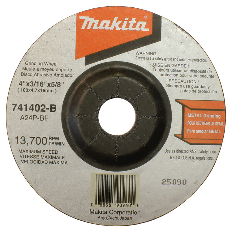 Makita B 25 4 X 5 8 X 3 16 Grinding Wheel 24 Grit 25 Pk