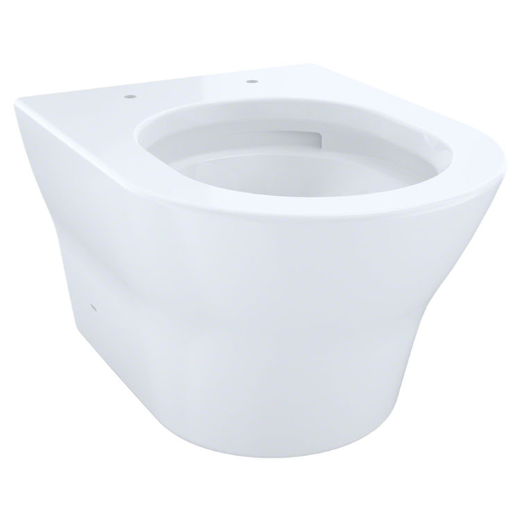 Toto CT437FG#01 Toto MH Wall-Hung D-Shape Toilet Bowl Only, Cotton White - CT437FG#01