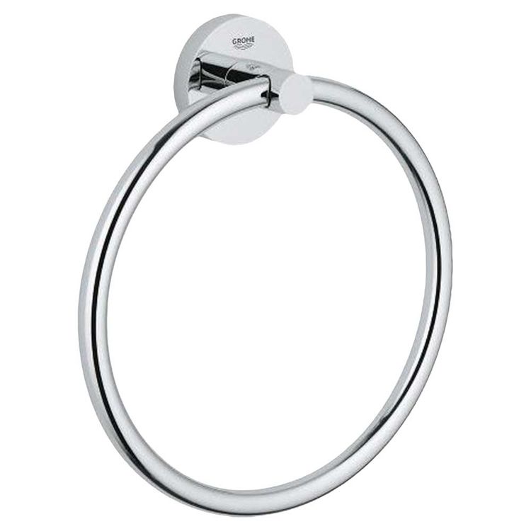 View 3 of Grohe 40365001 Grohe 40365001 Essentials Bathroom Towel Ring, StarLight Chrome 