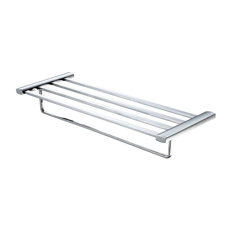 Alfi AB9539-PC ALFI AB9539-PC 24-Inch Towel Bar And Shelf Bathroom Accessory - Polished Chrome