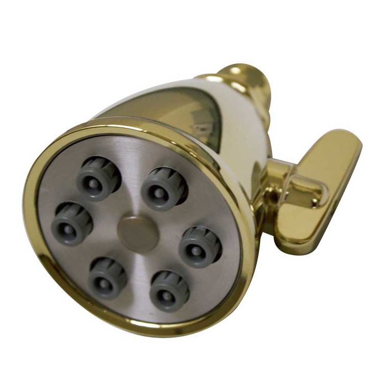 Solid Brass Construction with Adjustable Ball Joint Whitehaus WH139-BN Showerhaus 4 3/4-Inch Round Showerhead with 8 Spray Jets Brushed Nickel