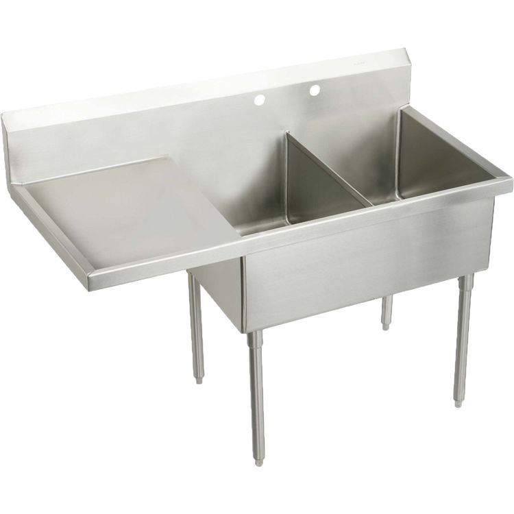 Elkay WNSF8230L2 Elkay WNSF8230L2 Double Bowl Stainless Steel Scullery Sink
