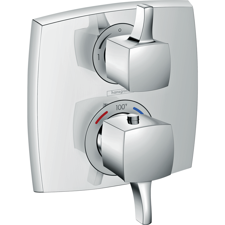 Hansgrohe 15727001 Ecostat Classic Square Thermostatic Trim with Volume