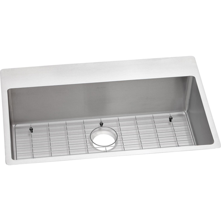 Elkay ECTSRS33229TBG0 Elkay ECTSRS33229TBG0 Crosstown Stainless Steel Single Bowl Dual Mount Sink Kit