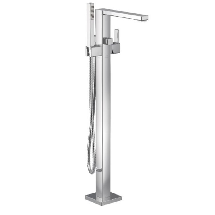 Moen S905 90 Degree Floor Mount Tub Filler With Hand Shower Chrome 1 75gpm - Moen Freestanding Bathtub Faucet Moen S905 90 Degree Floor Mount Tub Filler With Hand Shower Chrome 1 75gpm - Moen Freestanding Bathtub Faucet
