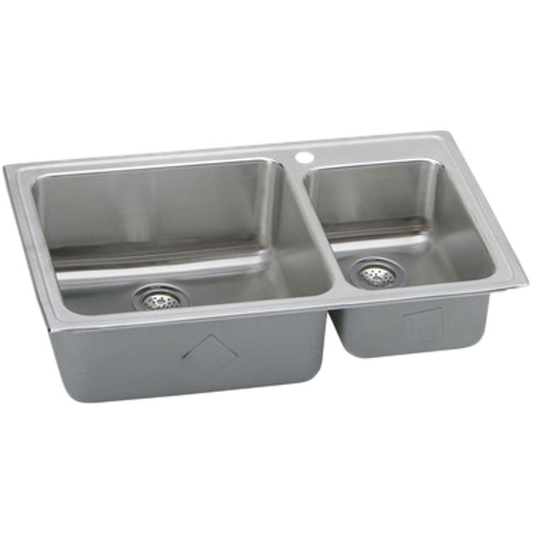 Elkay LFGR37222 Elkay LFGR37222 Gourmet Stainless Steel Double Bowl Sink