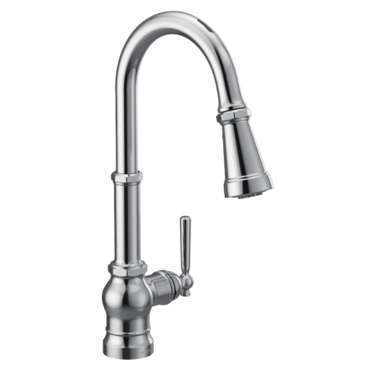 Moen S72003EVC Moen S72003EVC Paterson One-Handle Voice Activated Pulldown Kitchen Faucet - Chrome