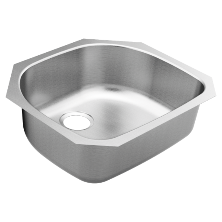 Moen Gs18160 1800 Series Stainless Steel Undermount Single Bowl Kitchen Sink Brushed