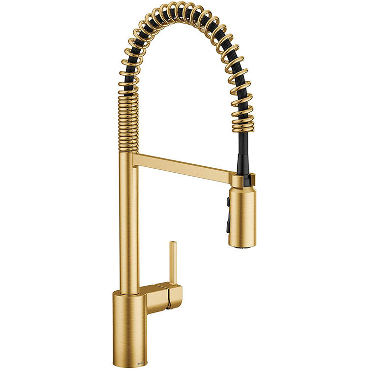 Moen Align OneHandle PreRinse Pulldown Kitchen Faucet, Brushed Gold