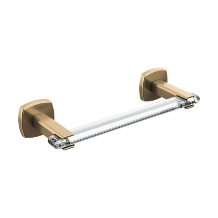 Brizo 694767GLCL Allaria 8" Towel Bar, Luxe Gold/Acrylic