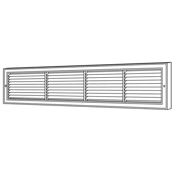 View 5 of Shoemaker 1100-32X8 Shoemaker 1100-32X8 Deluxe Baseboard Return Air Grille (Aluminum), Soft White