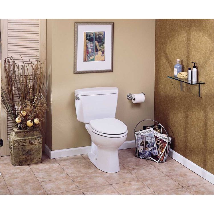 TOTO Drake TwoPiece Toilet 1.6 GPF , Elongated, Cotton White TOTO