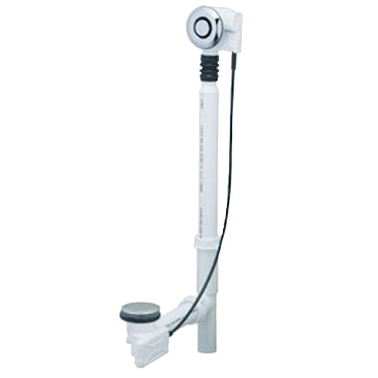 Geberit 151.602.21.1 Polished Chrome PushControl Kit, 17"-24" Tub Depth