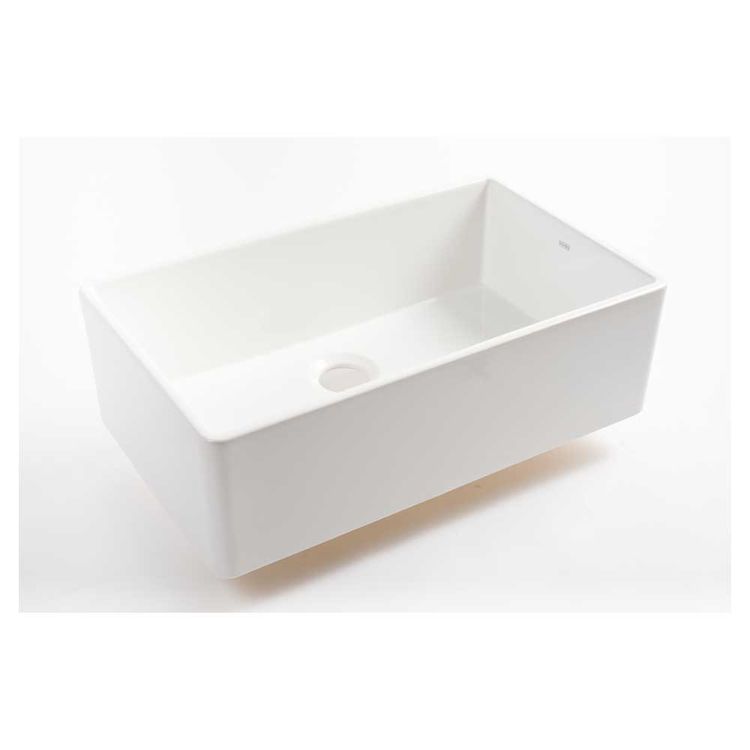 Franke FHK710-30WH Single Bowl Apron Front Fireclay Apron Front Sink - White