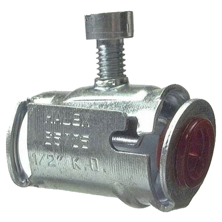 Halex 26571 Flexible MC SnapIn Connector, 3/8 in, Steel