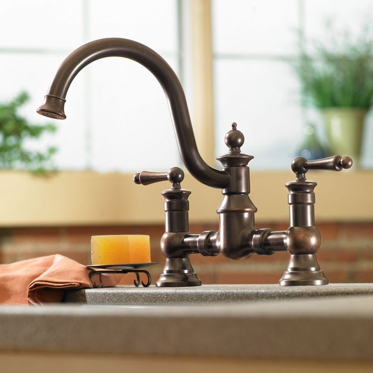Moen S713orb Waterhill Two Handle Kitchen Faucet Oil Rubbed Bronze