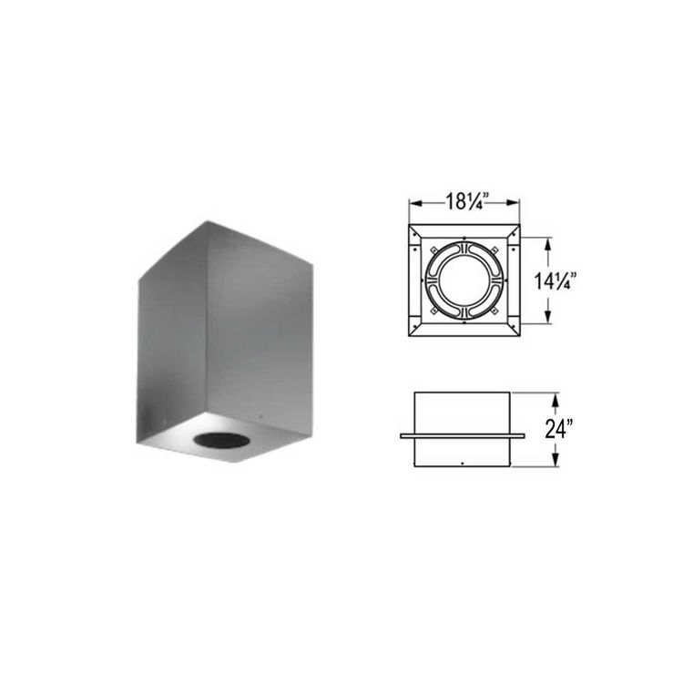M G Duravent 8 Duraplus Square Ceiling Support Box 24 9248bn 8dp Cs24