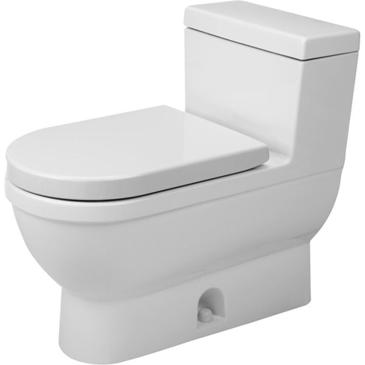 Duravit 21200100011 Duravit 21200100011 Starck 3 Single Flush One-Piece Floor Mounted Elongated Toilet - White