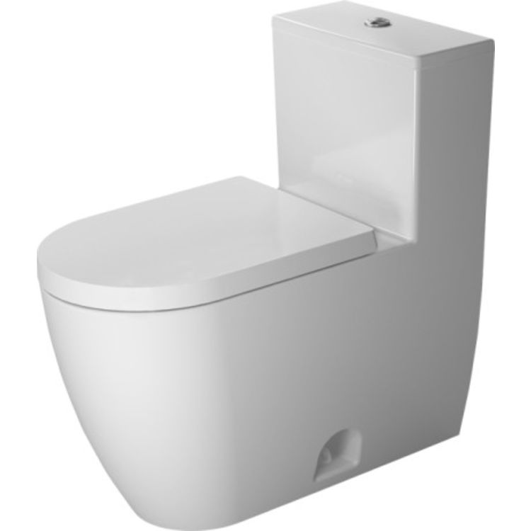 Duravit 21730100011 Duravit 21730100011 ME by Starck Single Flush/Dual Flush One-Piece Floor Mounted Rimless Elongated Toilet - White