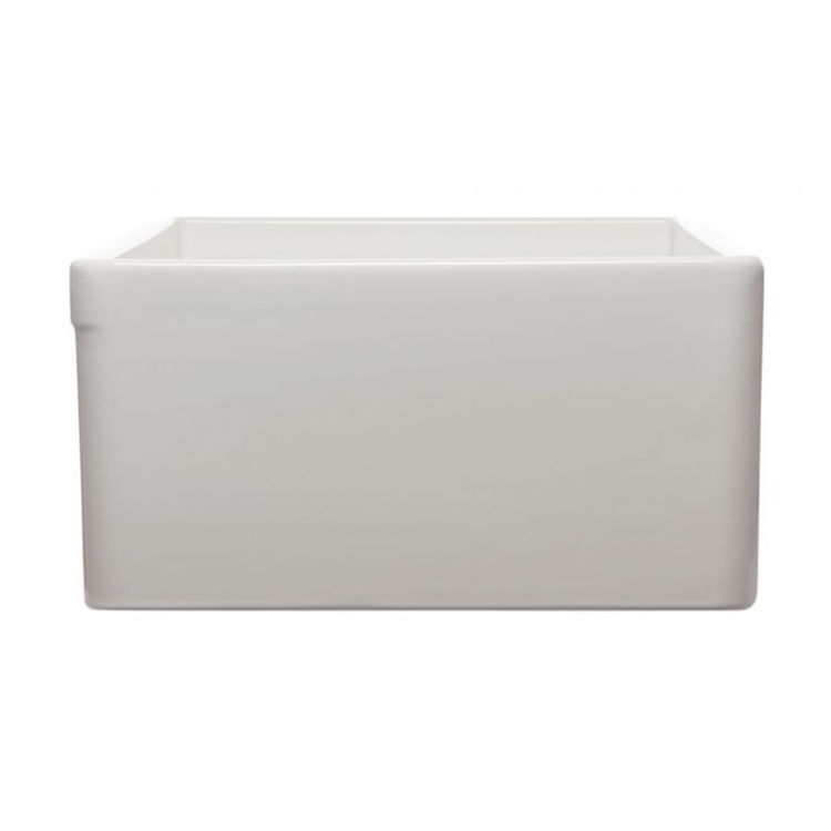 View 6 of Alfi AB532-B ALFI AB532-B Fluted Fireclay Farm-Style Kitchen Sink, Biscuit