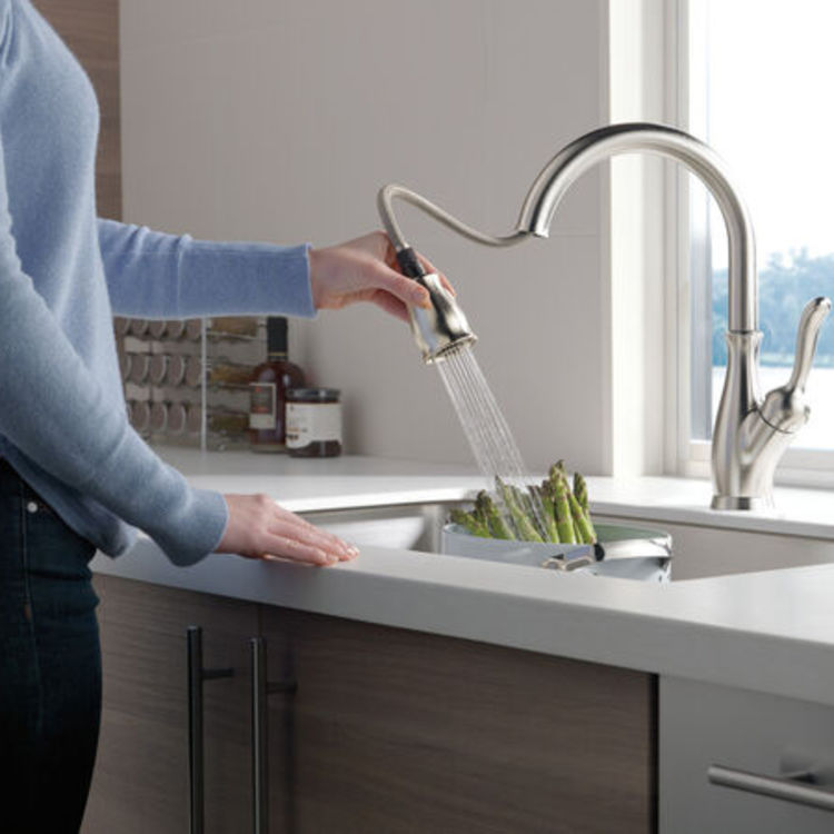 View 7 of Delta 9178-SP-DST Delta 9178-SP-DST Leland Single Handle Pull-Down Kitchen Faucet w/ ShieldSpray, Spotshield Stainless