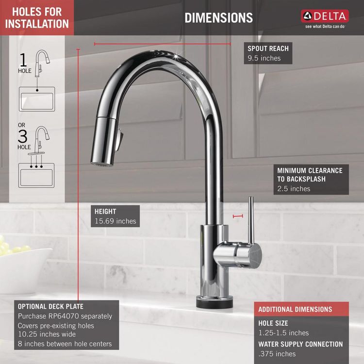 Delta 9159TVDST Trinsic Single Handle PullDown Kitchen Faucet w