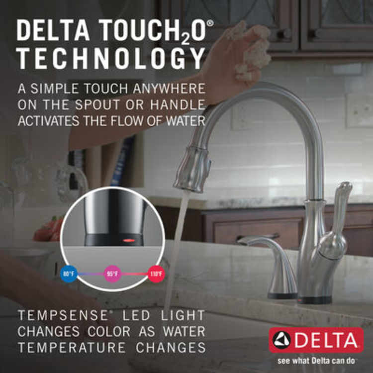 View 5 of Delta 9178TV-DST Delta VoiceIQ Single Handle Pull-Down Faucet, Chrome - 9178TV-DST
