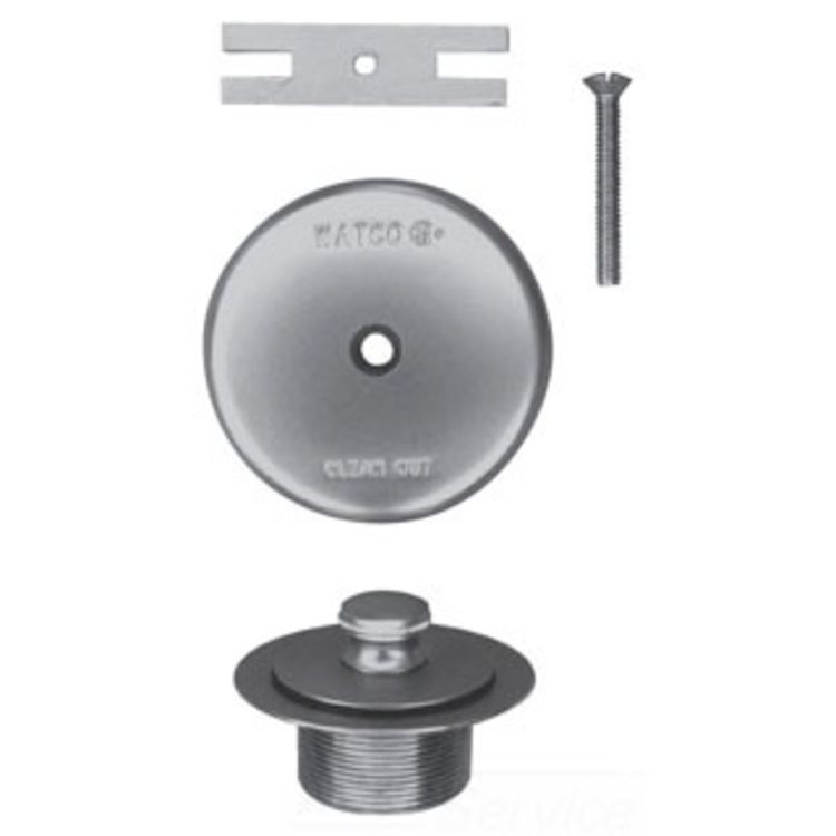 Watco 38190BB Push Pull Brushed Bronze SingleHole Overflow Plate