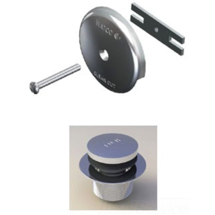 Watco 68190-BZ Watco 68190-BZ Foot Actuated Single-Hole Oil-Rubbed Bronze Overflow Plate
