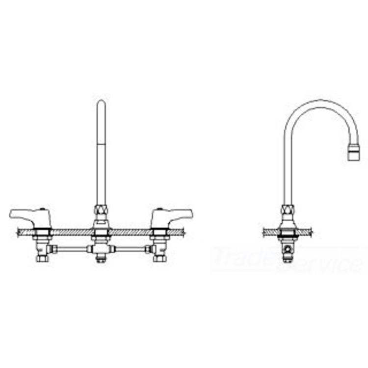 Delta 23C633-R4 Delta 23C633-R4 CER-TECK Widespread Lavatory Faucet, 6