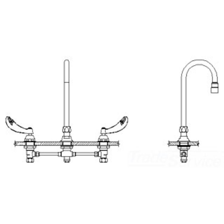 Delta 23C644-TI Delta 23C644-TI CER-TECK Widespread Lavatory Faucet, 12