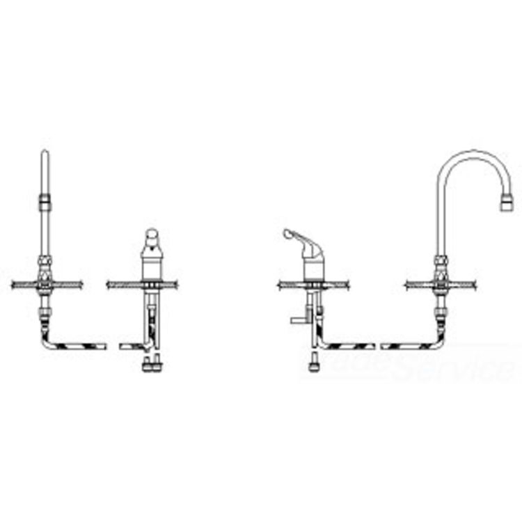 Delta 24T2631-LS-R4 Delta 24T2631-LS-R4 TECK Single Control Widespread Lavatory Faucet w/ Limited Swing 6