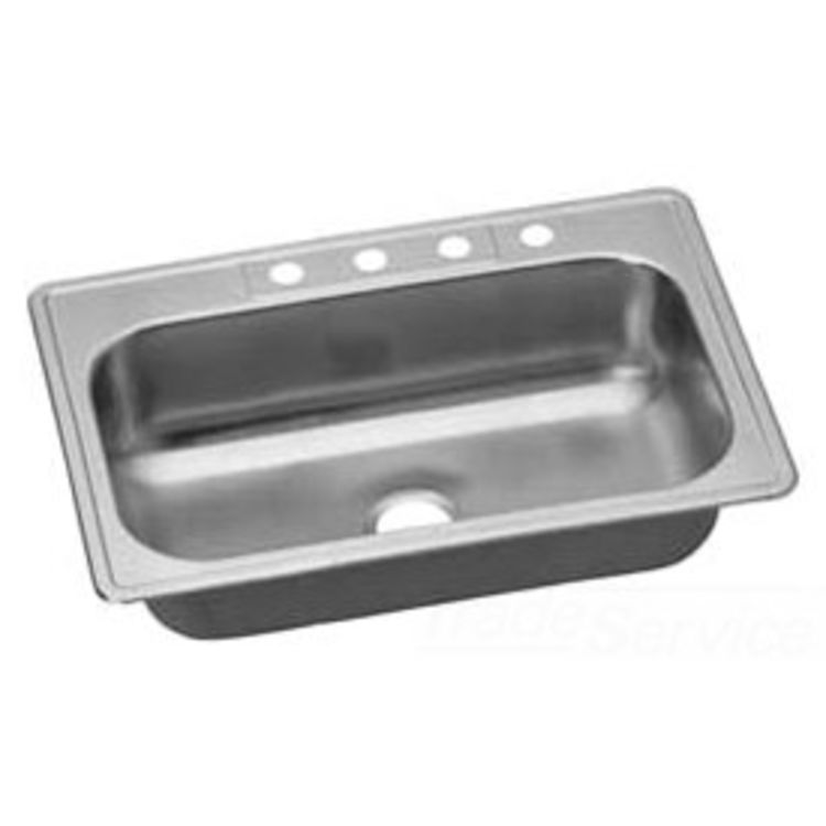 Dayton DPMJ133223 Dayton DPMJ133223 Stainless Steel Top Mount Single Bowl Premium Sink