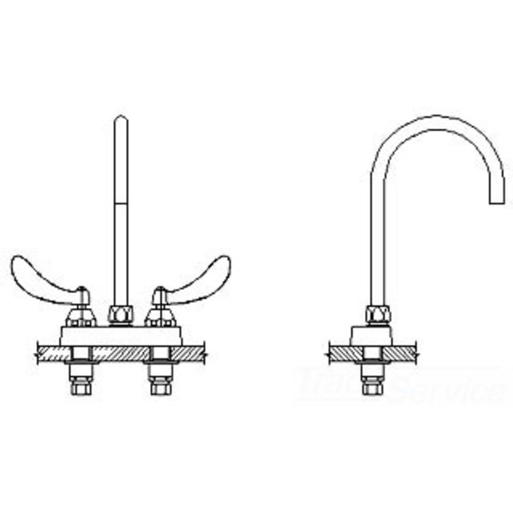 Delta 27C4974-LS Delta 27C4974-LS CER-TECK 2-Handle Cast Centerset Lavatory Faucet, Limited Swing 6