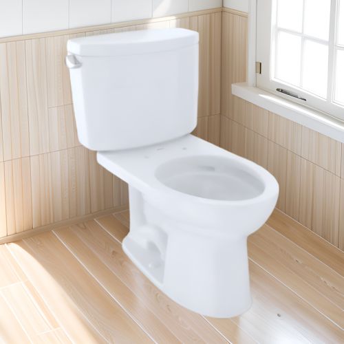 TOTO Drake II TwoPiece Toilet, Universal Height, 1.28 GPF, Close