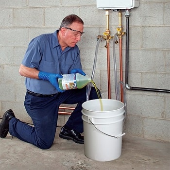 flushing a tankless water heater