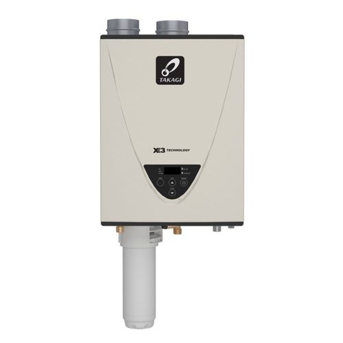 Takagi TK-540X3-NIH Natural Gas Condensing Tankless Water Heater w/ X3  Scale Prevention, Indoor, 10 GPM