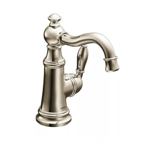 Moen S42107NL Moen S42107NL Weymouth One-Handle High Arc Bathroom Faucet, Polished Nickel
